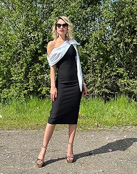 Amazon.com: BELLA BARNETT Midi Bandage Dress Sexy Backless